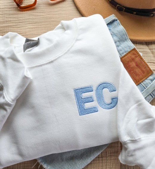 Block Monogram Embroidered Sweatshirt