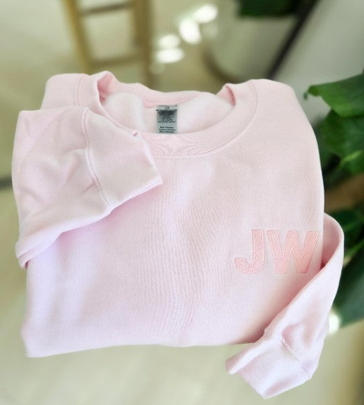 Block Monogram Embroidered Sweatshirt
