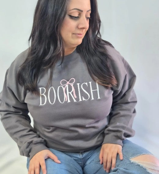 Bookish Coquette Embroidered Sweatshirt
