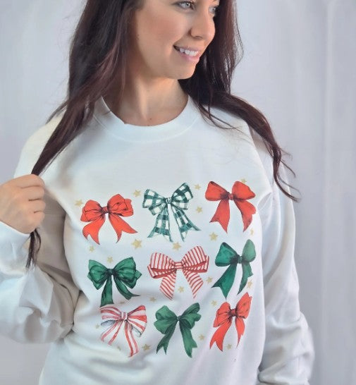 Christmas Bow Sweatshirt