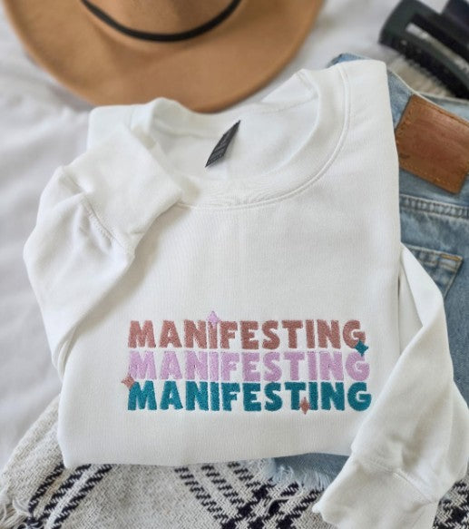 Manifesting Embroidered Sweatshirt