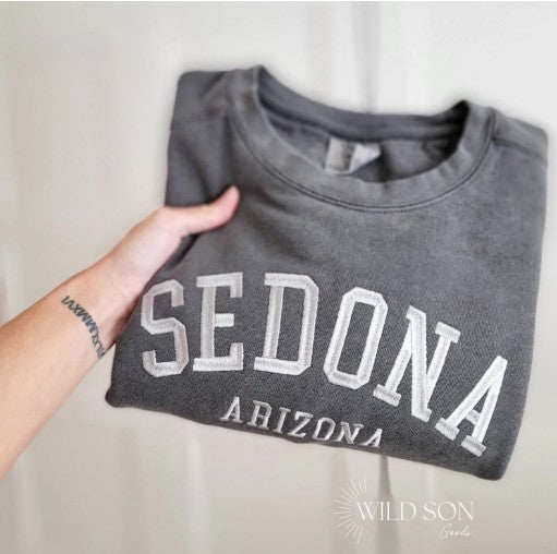 Custom City and State Embroidered Sweatshirt