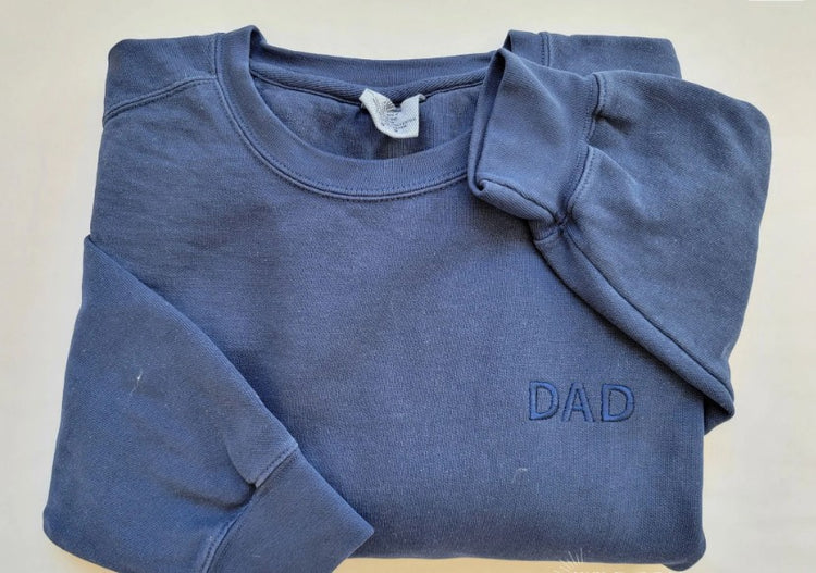 Dad Block Embroidered Sweatshirt