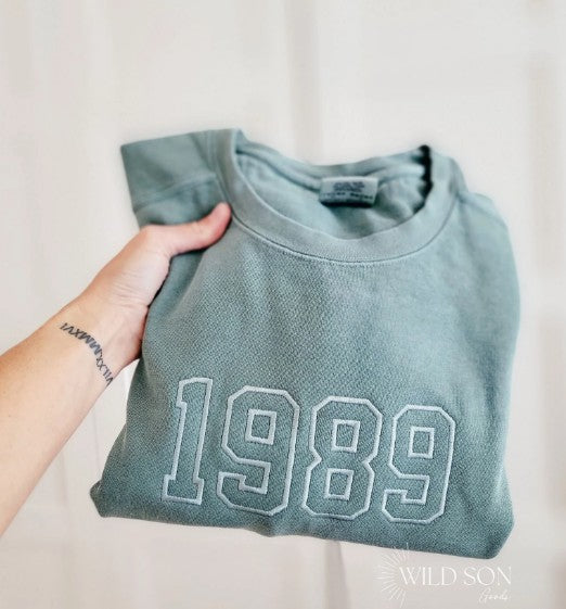 Custom Year Varsity Embroidered Sweatshirt