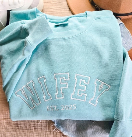 Custom Title and Established Year Embroidered Sweatshirt
