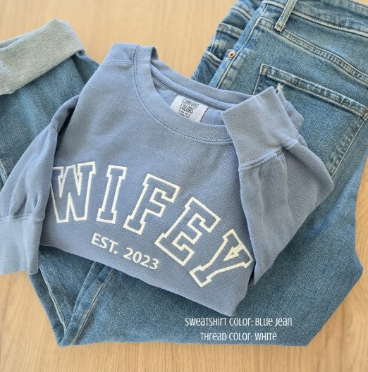Custom Title and Established Year Embroidered Sweatshirt
