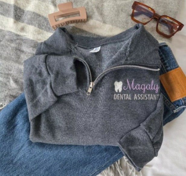Dental Embroidered Quarter Zip