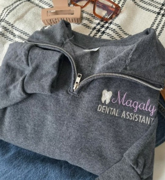 Dental Embroidered Quarter Zip
