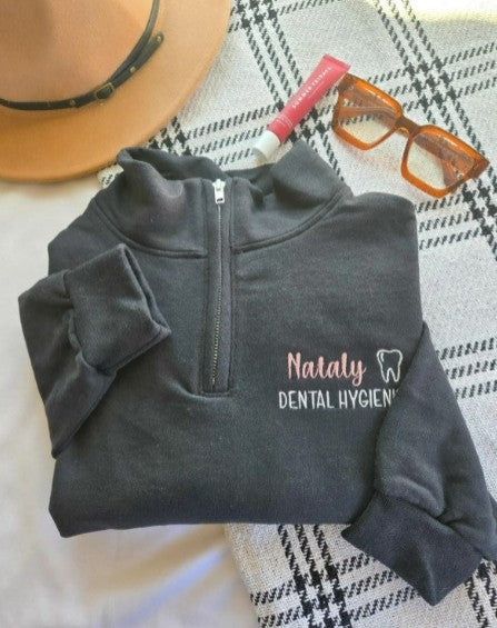 Dental Embroidered Quarter Zip