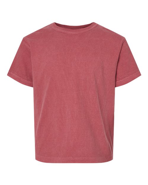 Pennant Flag Embroidered Left Chest Youth Tshirt