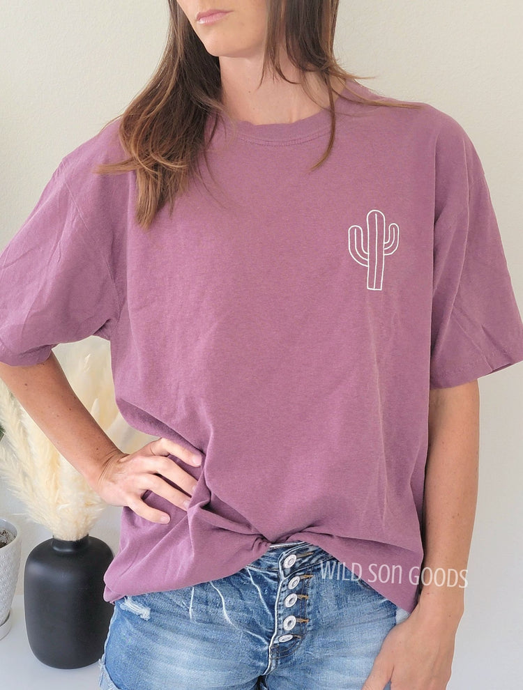 Cactus Embroidered T-Shirt