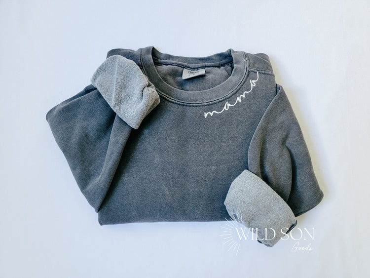 Neckline Embroidered Sweatshirt