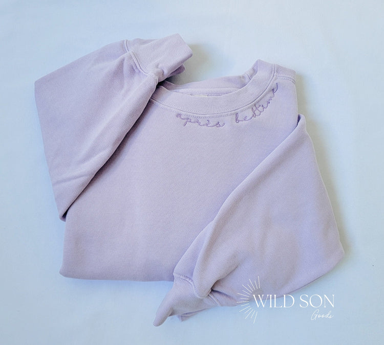 Neckline Embroidered Sweatshirt