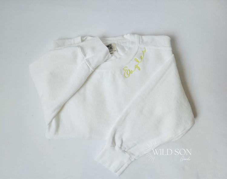 Neckline Embroidered Sweatshirt