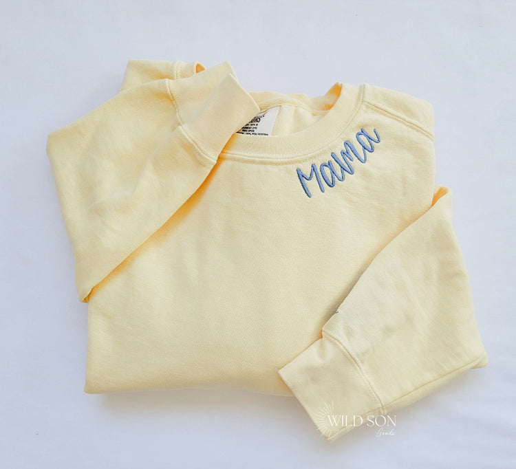 Neckline Embroidered Sweatshirt