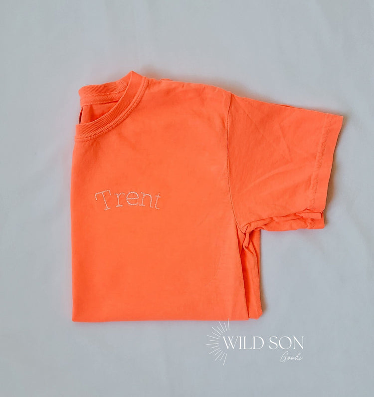 Kids Curved Name T-Shirt