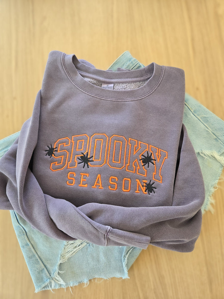 Spooky Season with Spiders Crewneck Sweatshirt