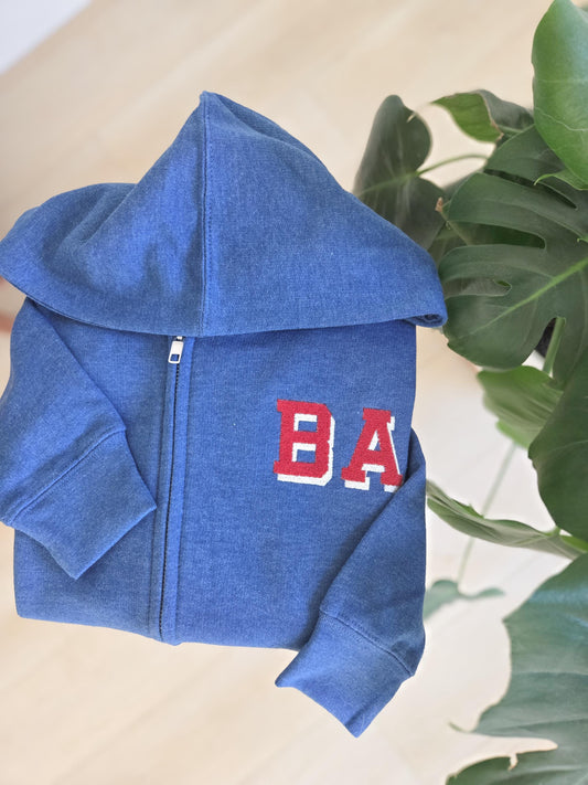 Kids Shadow Monogram Full Zip Sweater