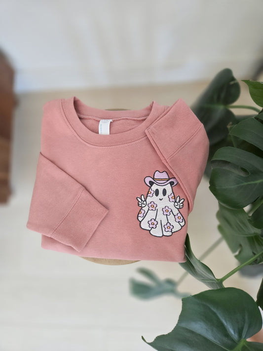 Flower Ghost Kids Sweatshirt