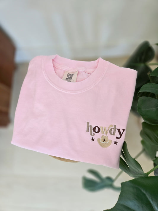 Howdy Comfort Colors Cowgirl T-Shirt