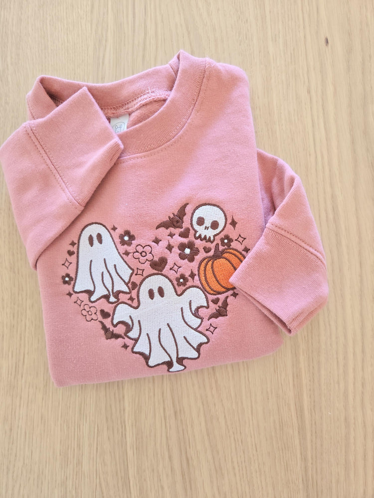Kids Spooky Ghost Halloween Sweatshirt