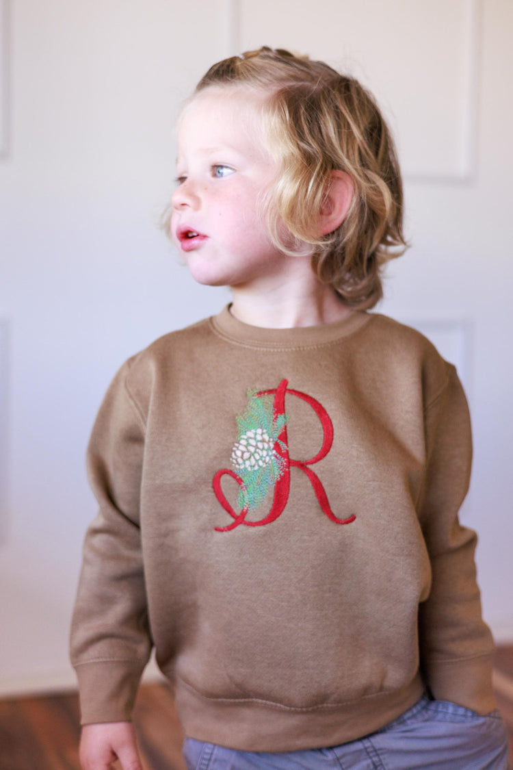Kids Monogram Christmas Sweater