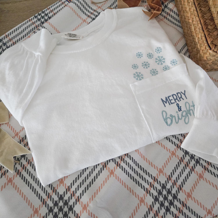 Merry and Bright Snowflake Long Sleeve