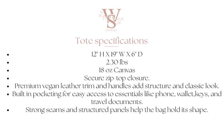 Embroidered Large Leather Tote